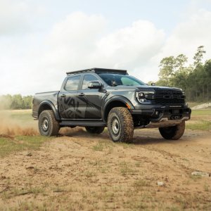 Ford Ranger Raptor Front Bumper - Rival 4x4 - Aluminum w/Winch Mount and Recovery Points - `24-`26
